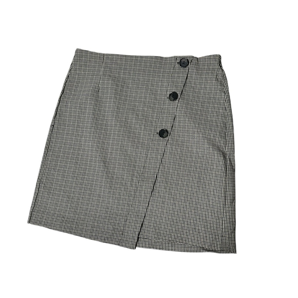 Dynamite A-Line Plaid Skirt with Buttons Academia - Picture 1 of 10